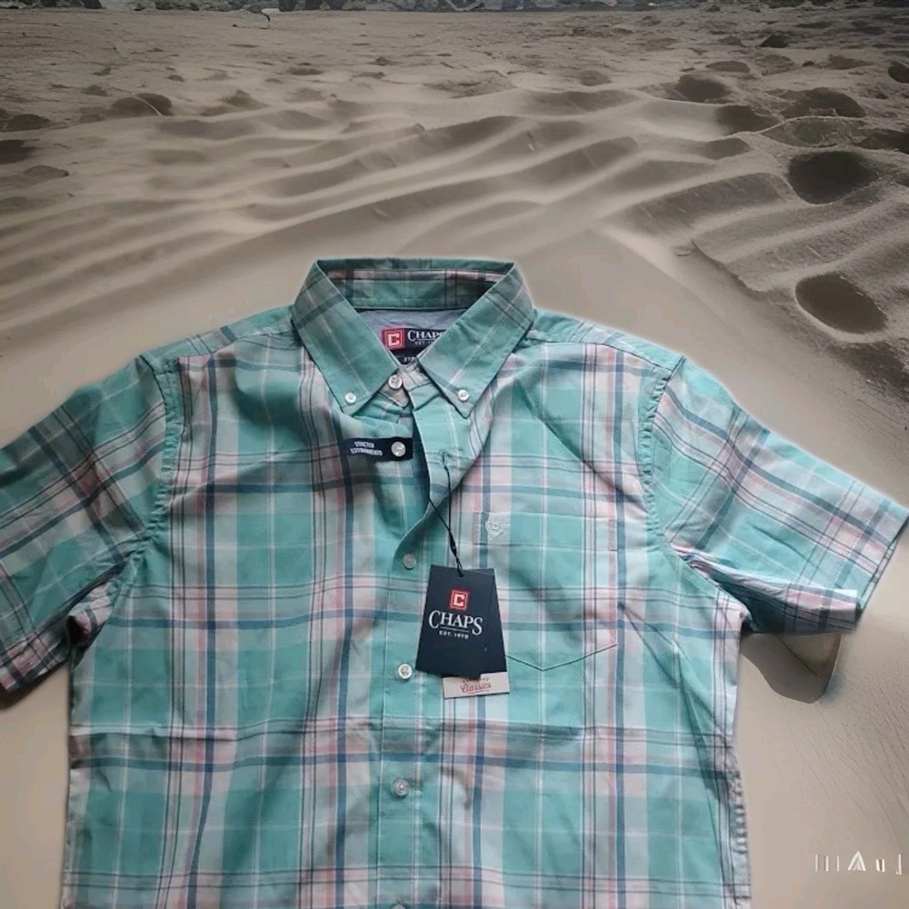 Chaps Ralph Lauren Plaid Island Waters Button Down‎ Size Small